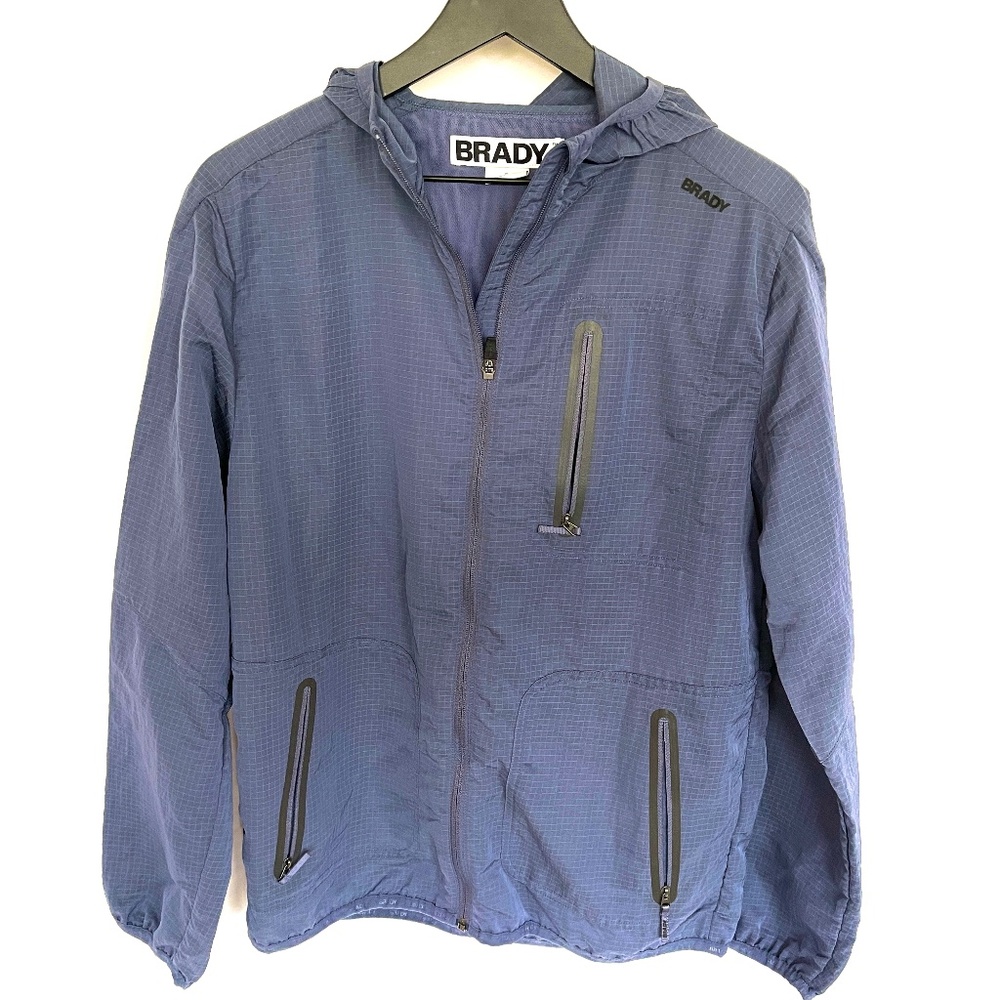 Brady Mens Nylon Hooded Windbreaker